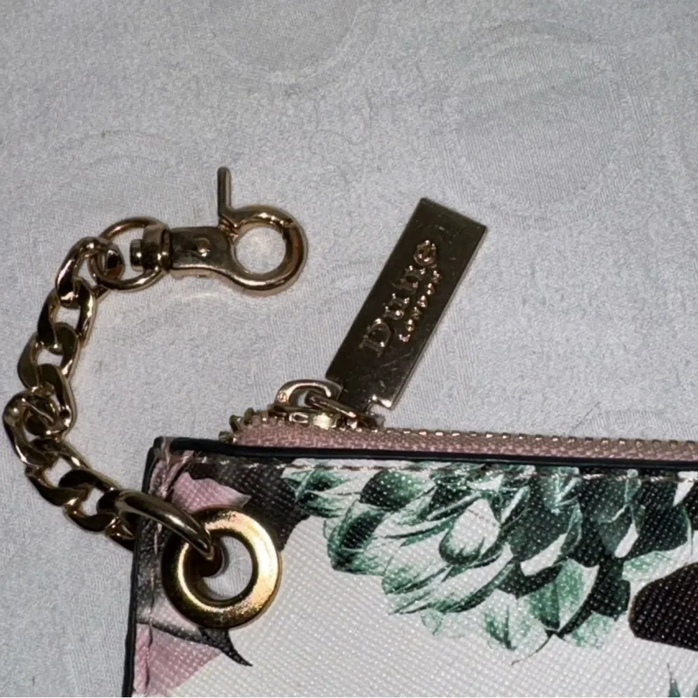 Dune London Keychain ID Case Coin Pouch Mini Wallet Floral Design - Picture 3 of 8